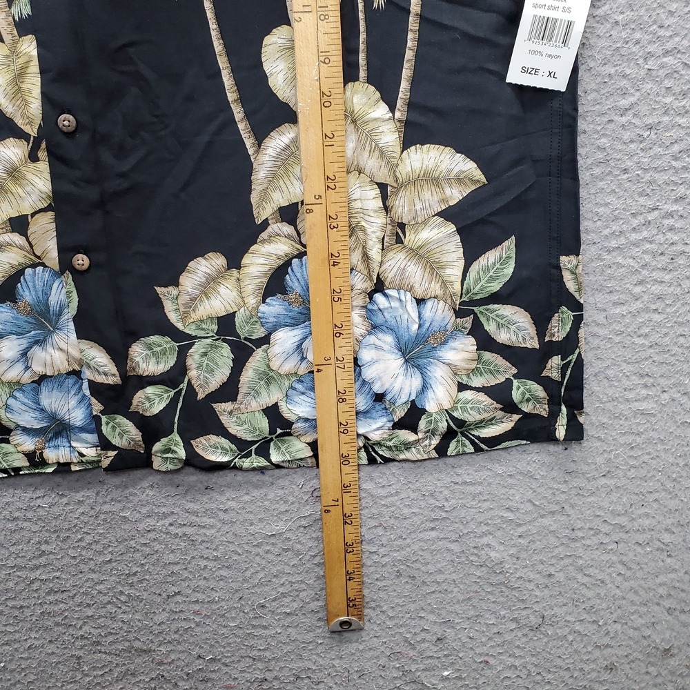 Campia Shirt Mens XL Multi Tropical Palm Tree Easy Care Cool Comfort Button-Up - Picture 3 of 6